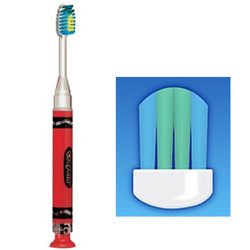 GUM Crayola Timer Light Kids Toothbrush 6/Pk. Teaches children to brush