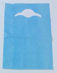 Tidi Blue Die Cut Neck Adult Bibs, X-Large, 2 Ply Tissue/Poly, 20' x 29', Case