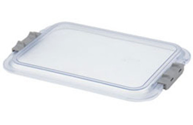 Mini-Lock Tray Cover, Fits Mini F Set-Up Trays, Side Locking Mechanism, Clear