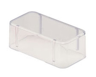 Zirc Bur Block Cover - 14 Hole 1' High, Clear Plastic, for Standard Burs