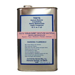 Teets Denture Powder and Liquid Cold Cure Liquid, 32 oz.