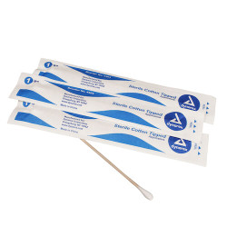 Cotton Tipped Applicators Sterile, 6", 100/Pkg