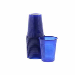 Monoart Plastic Cups Blue, 200 ml, 100/Packg.