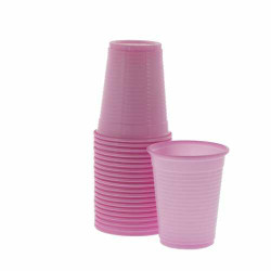Monoart Plastic Cups Pink, 200 ml, 100/Pkg.