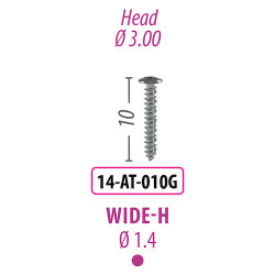 Screws and Tacks 1.4 mm x 10 mm, Wide Head Screw