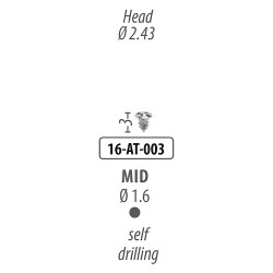 Screws and Tacks 1.6 mm x 3 mm, Mid Auto-Screw
