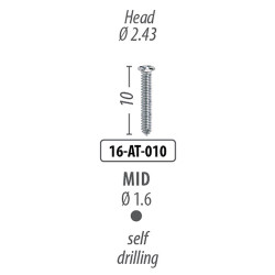 Screws and Tacks 1.6 mm x 10 mm, Mid Auto-Screw