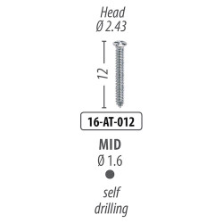 Screws and Tacks 1.6 mm x 12 mm, Mid Auto-Screw