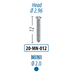 Screws and Tacks 2.0 mm x 12 mm, Mini Screw