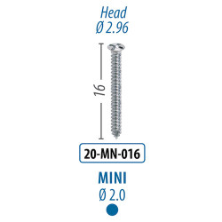 Screws and Tacks 2.0 mm x 16 mm, Mini Screw