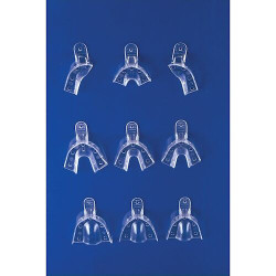 Crystal Disposable Impression Trays Full Arch Lower, Large, Perforated, 12/Pkg.