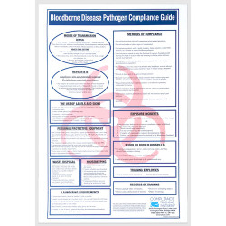 Bloodborne Pathogens Compliance Wall Chart Bloodborne Pathogens Compliance Wall Chart, 13 x 19