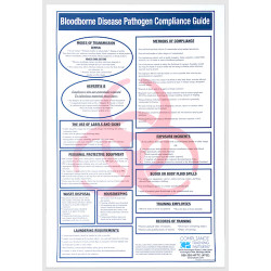 Infection ControlBloodborne Pathogens Compliance Wall Chart Bloodborne Pathogens Compliance Wall Chart, 13Ã‚â€ x 19Ã‚â€