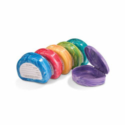 Marbled-Color Retainer Cases Marbled Cases, Assorted Colors, 24/Pkg.