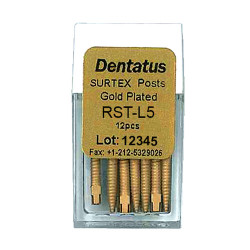 Surtex Gold Plated Post Refills Long, L-5, 11.8 mm, 12/Pkg.