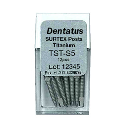 Surtex Titanium Post Refills S5, Short, 7.8 mm, 12/Pkg.