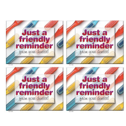 A Friendly Reminder Postcard From Your Dentist, 4-UP, 200/Pkg.