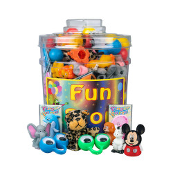 Fun Stop Canister Mix Assorted Finger Puppets, 120/Pkg.