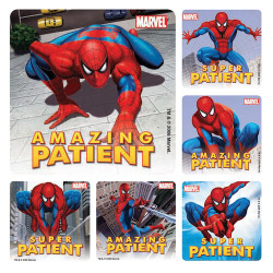 Assorted Stickers Spiderman Super Patient, 100/Roll, PS375