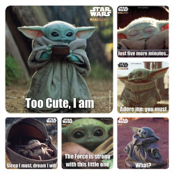 Disney Stickers Star Wars Mandalorian Baby Yoda, 100/Roll, PS705