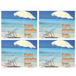 There's a Chair Waiting for You Postcard Laser Beach Chair Postcard, 200/Pkg., RC0056