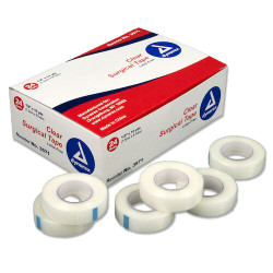 Surgical Tape Transparent, 1/2" x 10 yd., 24/Pkg.