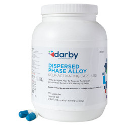 Dispersed Phase Alloy Regular Set, Two Spill, 600 mg, White/Navy, 500/Pkg