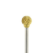 Infection ControlGold Carbide Burs, Laboratory 52D, Round, HP, Dual Cut, Each