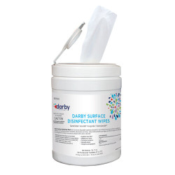 Surface Disinfectant Wipes Disinfectant Wipes, 6" x 6.75", 160/Canister