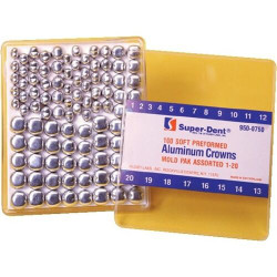 Infection ControlAluminum Crowns Pre-Formed 2, 25/Box
