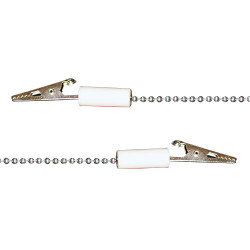 Infection ControlBib Clips Chain, 14", White, 3/Bag