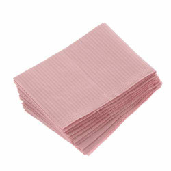 Infection ControlPatient Towels Deluxe, 3-Ply Paper, 1-Ply Poly, Dusty Rose, 500/Box