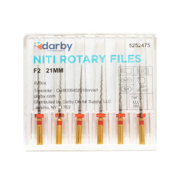 NiTi Rotary Files MT F2, 21 mm, 6/Pkg.