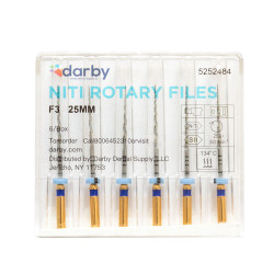 NiTi Rotary Files MT F3, 25 mm, 6/Pkg.