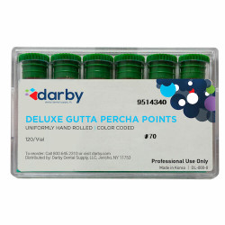 Deluxe Gutta Percha Points #70, 6 Vials of 20, 120/Box