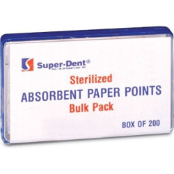 Absorbent Paper Points Assorted, 200/Box