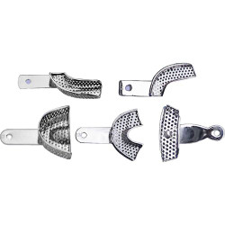 Infection ControlStainless Steel Partial Impression Trays Solid, Upper Left/Lower Right, #30