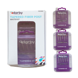 Infection ControlTapered Fiber Posts Starter Kit, 15 Tapered Posts, 5 each size