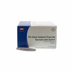 Clear Sodium Fluoride Varnish with Xylitol Melon, 500/Box