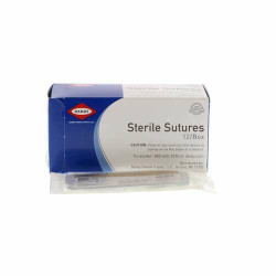 Chromic Gut Sutures 3/8" Reverse Cutting, NFS-2, 3/0, 30", 12/Box