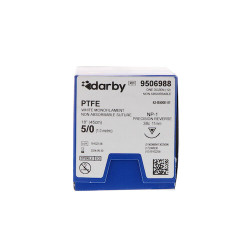 Infection ControlPTFE Sutures  3/8 NP-1 5/0 18", 12/Box