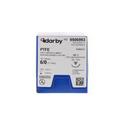 Infection ControlPTFE Sutures  3/8 NP-3 6/0 18", 12/Box