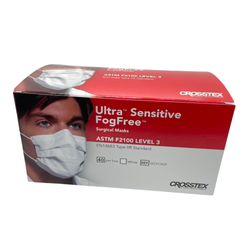 Crosstex Ultra Sensitive FogFree Earloop Mask, ASTM Level 3, 50/box - Overstock