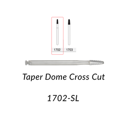 SS White Carbide Burs. RA-1702-SL Taper Dome Crosscut. 5 pcs.