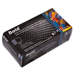 Bold Black Gloves Nitrile PF 100/Box