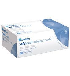 SafeTouch Advanced Comfort Nitrile Gloves, White, 300/Box