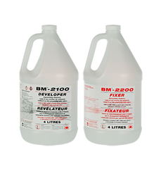 BM-2000 Fixer & Developer. 2 x 4 L Fixer + 2 x 4 L Developer