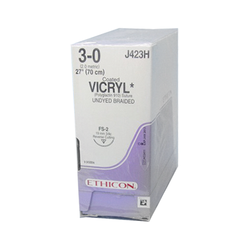 VICRYL COATED Suture, Undyed, 3-0, FS-2, 27", 36/Box
