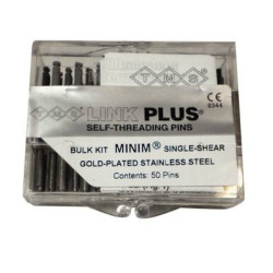 Bulk Kit, Minim Silver, Titanium Alloy, 2in1, 50 pcs