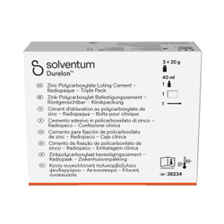 Solventum Durelon Zinc Polycarboxylate Luting Cement Radiopaque Triple Pack, 38234, 20 g powder, 3/PAC, 40 mL liquid, 1 EA